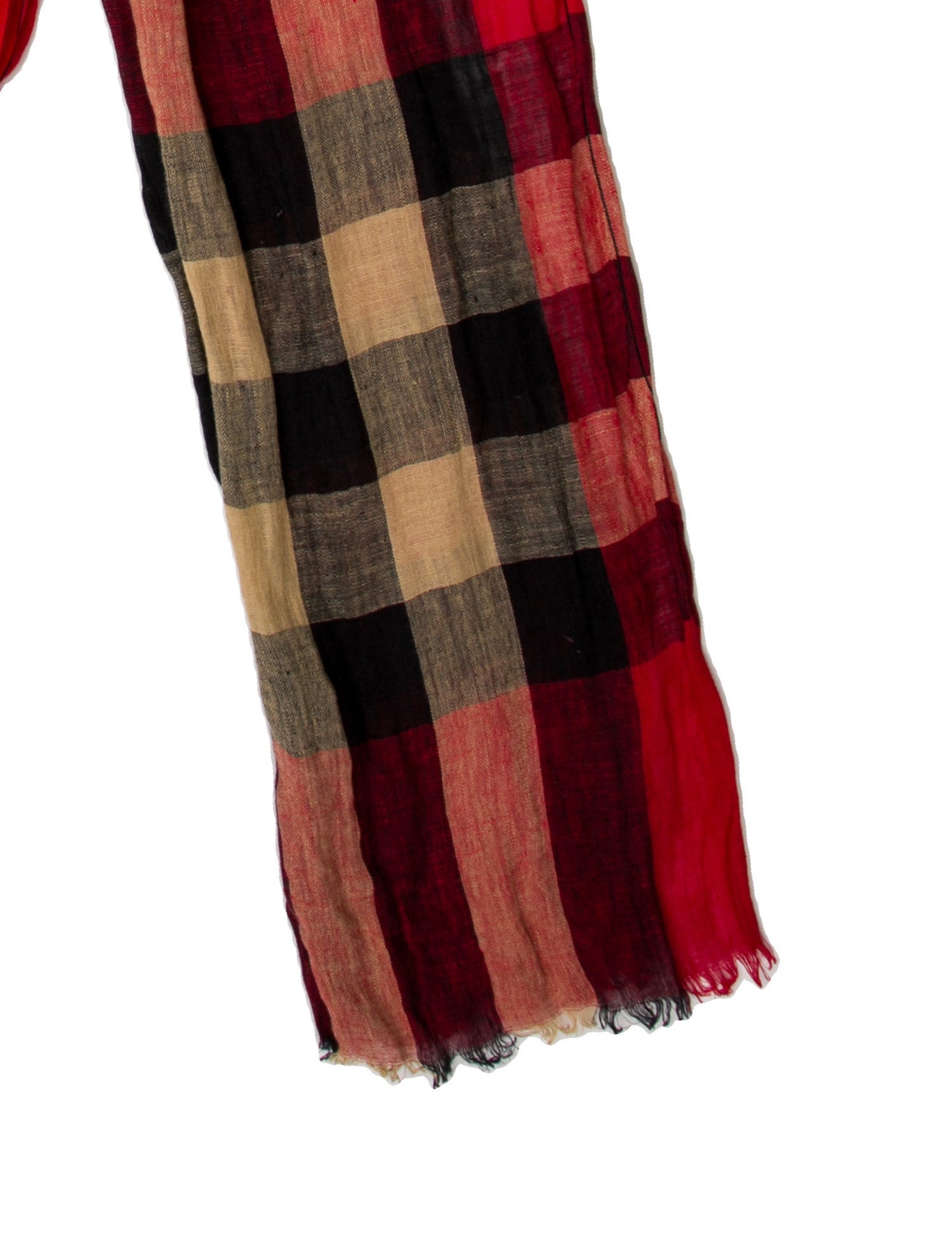Burberry Plaid Print Scarf